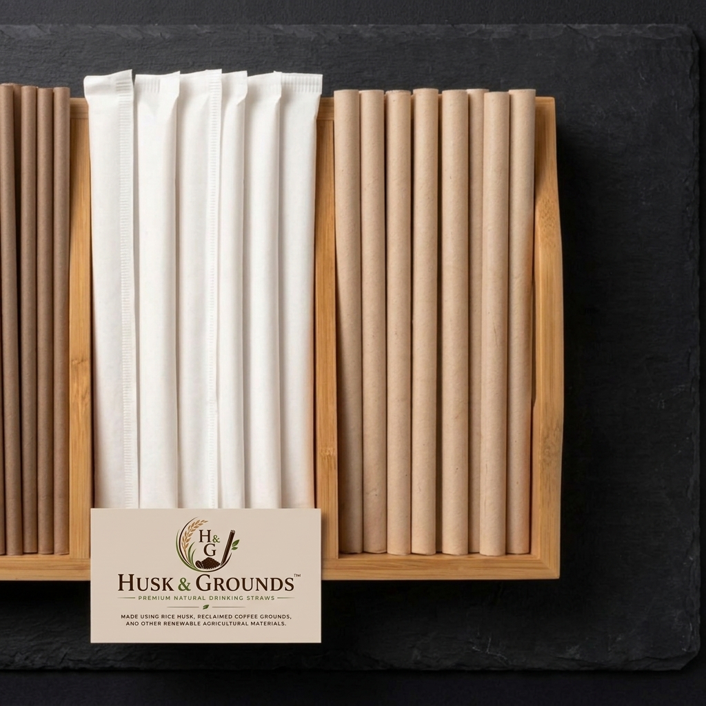 Husk & Grounds Premium Natural Drinking Straws
